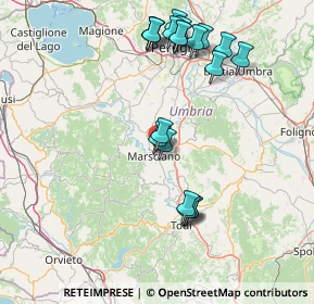 Mappa Zona Industriale Cerro, 06055 Marsciano PG, Italia (16.9635)