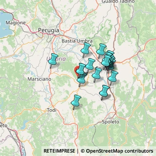 Mappa Via col Ventoso, 06035 Gualdo Cattaneo PG, Italia (11.08)