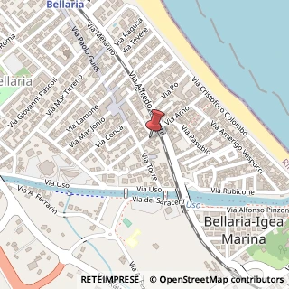 Mappa Via Arno, 21, 47814 Bellaria-Igea Marina, Rimini (Emilia Romagna)