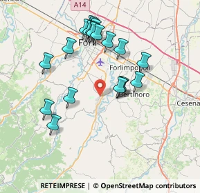 Mappa Via Arnaldo Accardi, 47014 Meldola FC, Italia (7.435)