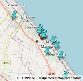 Mappa Via Conca, 47814 Bellaria-Igea Marina RN, Italia (1.34667)