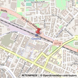 Mappa Piazza Sanguinetti, 220, 47521 Cesena, Forlì-Cesena (Emilia Romagna)