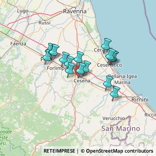 Mappa Via Carlo Cattaneo, 47010 Cesena FC, Italia (11.4075)