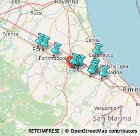 Mappa Via Carlo Cattaneo, 47010 Cesena FC, Italia (9.48545)