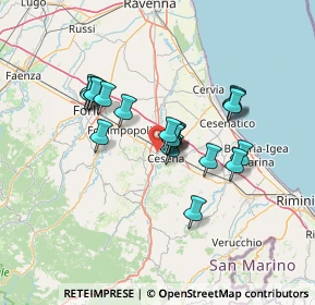 Mappa Via Carlo Cattaneo, 47010 Cesena FC, Italia (11.0375)