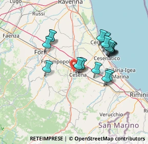 Mappa Via Carlo Cattaneo, 47010 Cesena FC, Italia (13.015)
