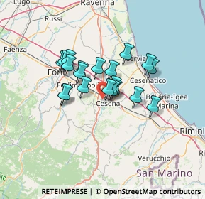 Mappa Via Carlo Cattaneo, 47010 Cesena FC, Italia (9.902)