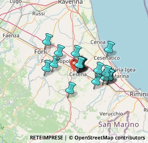 Mappa Via Carlo Cattaneo, 47010 Cesena FC, Italia (9.197)