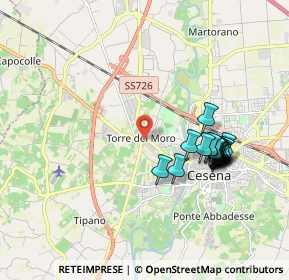 Mappa Via Carlo Cattaneo, 47010 Cesena FC, Italia (1.872)