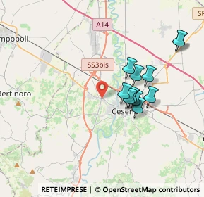 Mappa Via Carlo Cattaneo, 47010 Cesena FC, Italia (3.2425)