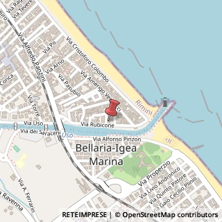 Mappa Via Rubicone, 21, 47814 Bellaria-Igea Marina, Rimini (Emilia Romagna)