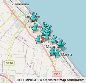 Mappa Via Romea, 47814 Bellaria-Igea Marina RN, Italia (1.0885)