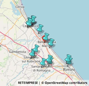 Mappa Via Romea, 47814 Bellaria-Igea Marina RN, Italia (7.22529)