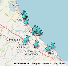 Mappa Via Romea, 47814 Bellaria-Igea Marina RN, Italia (6.4395)