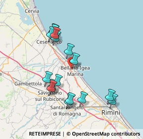 Mappa Via Romea, 47814 Bellaria-Igea Marina RN, Italia (7.36563)