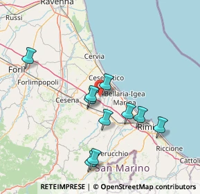 Mappa Via Pavirana, 47042 Cesenatico FC, Italia (21.59933)