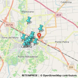 Mappa Via Leopoldo Lucchi, 47023 Cesena FC, Italia (1.4275)