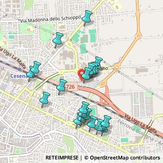 Mappa Via Leopoldo Lucchi, 47023 Cesena FC, Italia (0.503)