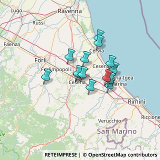 Mappa Via Leopoldo Lucchi, 47023 Cesena FC, Italia (9.88214)