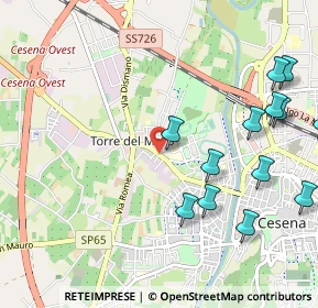 Mappa Via Carlo Cattaneo, 47522 Cesena FC, Italia (1.29)