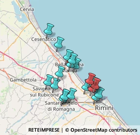 Mappa Via Livio Andronico, 47814 Bellaria-Igea Marina RN, Italia (6.3355)