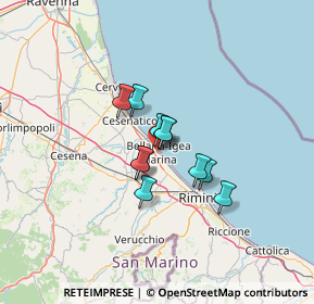 Mappa 47814 Bellaria-Igea Marina RN, Italia (7.91636)