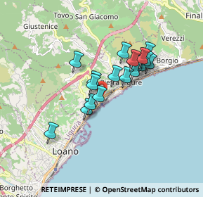 Mappa Via Vignette, 17027 Pietra Ligure SV, Italia (1.36053)