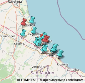 Mappa Via Roma, 47814 Bellaria-Igea Marina RN, Italia (10.23889)