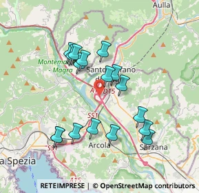 Mappa A12, 19020 Vezzano Ligure SP, Italia (3.46412)