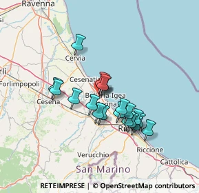 Mappa Via Antonio Vivaldi, 47814 Bellaria-Igea Marina RN, Italia (11.09053)