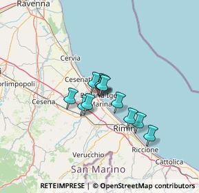 Mappa Via Ragusa, 47814 Bellaria-Igea Marina RN, Italia (8.29545)