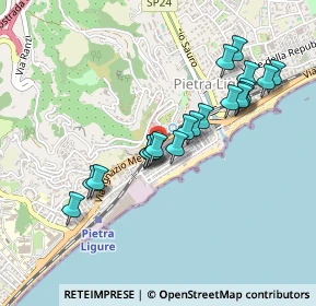 Mappa Via Andrea Basadonne, 17027 Pietra Ligure SV, Italia (0.425)