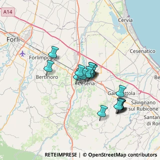 Mappa Via Carlo Cattaneo, 47023 Cesena FC, Italia (5.54158)