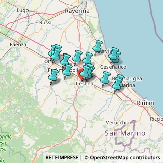 Mappa Via Carlo Cattaneo, 47023 Cesena FC, Italia (9.954)