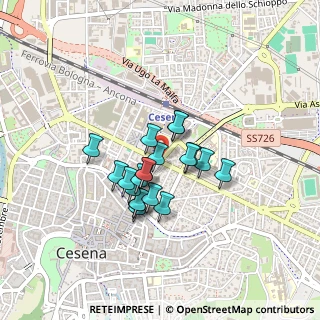 Mappa Corso c.b. cavour, 47521 Cesena FC, Italia (0.312)