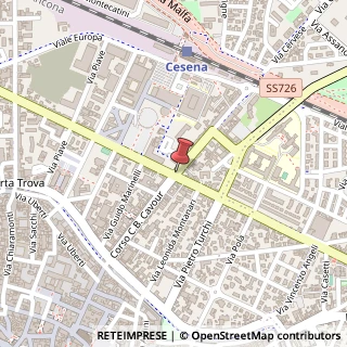 Mappa Corso cavour 70, 47023 Cesena, Forlì-Cesena (Emilia Romagna)