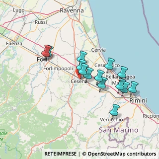 Mappa Piazza Giaele Franchini Angeloni, 47023 Cesena FC, Italia (12.86357)