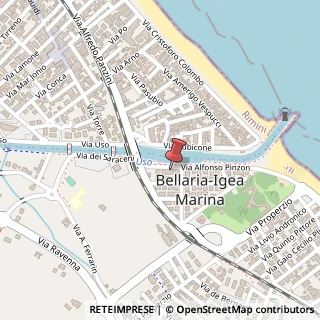 Mappa Via Alfonso Pinzon, 10, 47814 Bellaria-Igea Marina, Rimini (Emilia Romagna)