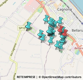 Mappa Via S. Giuseppe, 47814 Bellaria-Igea Marina RN, Italia (0.70357)