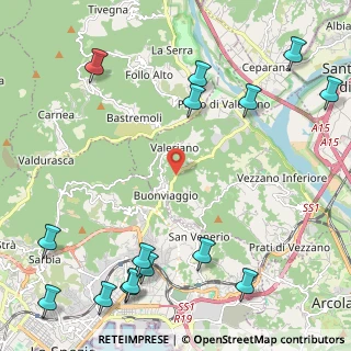 Mappa Via Provinciale Spezia, 19100 Vezzano Ligure SP, Italia (3.20267)