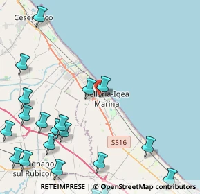 Mappa Via Arturo Ferrarin, 47814 Bellaria-Igea Marina RN, Italia (6.3565)