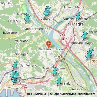 Mappa 19020 Vezzano Ligure SP, Italia (3.53231)