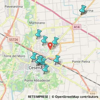 Mappa Via Cervese, 47023 Cesena FC, Italia (1.94417)