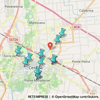 Mappa Via Cervese, 47023 Cesena FC, Italia (1.99833)