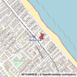 Mappa Via Alfredo Panzini, 82, 47814 Bellaria-Igea Marina, Rimini (Emilia Romagna)