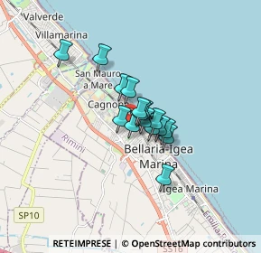 Mappa Via Mauro Elios, 47814 Bellaria-Igea Marina RN, Italia (0.93938)