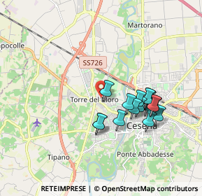 Mappa Via Pegli, 47522 Cesena FC, Italia (1.64563)