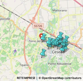 Mappa Via Pegli, 47522 Cesena FC, Italia (1.55571)