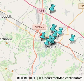 Mappa Via Pegli, 47522 Cesena FC, Italia (2.70462)