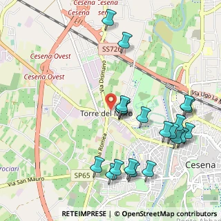Mappa Via Tonelli Annalena, 47023 Cesena FC, Italia (1.2195)